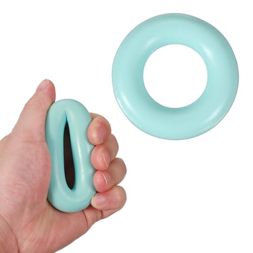 Grip Strength Trainer Rings, Portable Hand Grip Strengthener Finger Forearm Strengthener - Fitting for (Athletes/Rock Climbing/Workout/Fitness) - color: Mint Green, size: 2.8"