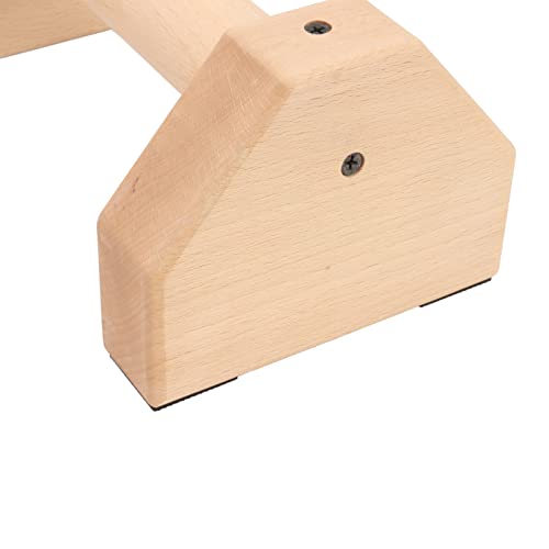 Pack of 2 Wooden Push Up Handles, Non-Slip Pushup Bar Handstand Parallettes Bars for Calisthenics and Fitness (30 cm / 11.8 inches)