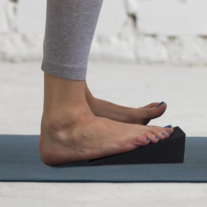Squat Wedge Blocks Flexible Lightweight Incline Foot Stretch Wedge - color: Black 15x6x5cm (1 Pair)