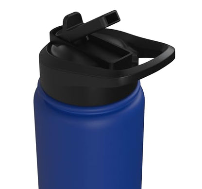 Wall Balls Broke Me Funny Functional Fitness Race Training Stainless Steel Insulated Water Bottle - color: Royal Blue