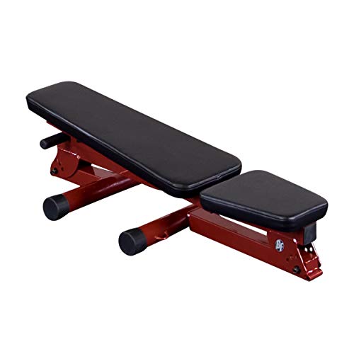 Best Fitness (BFFIDPL10) Flat Adjustable Weight Bench with Preacher Curl, Leg Extension, Leg Curl Attachment for Home Gym, Foldable Incline Weightlifting Workout Bench, Strength Training Equipment - color: Bench