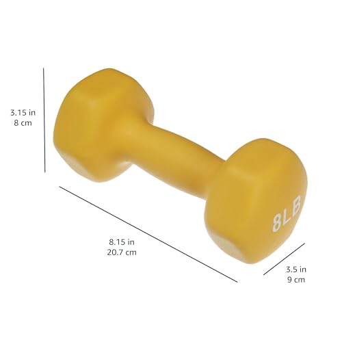 Amazon Basics Neoprene Dumbbell Hand Weights for Exercise and Muscle Toning - style: Rack with 3 Pairs (3, 5, and 8 Pound)
