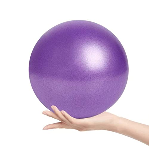 Small Exercise Ball Anti-Burst Non-Slip Stability 9 Inch with Inflatable Straw Mini Pilates Balls Ideal for Yoga Exercise Pilates Physical Therapy Stretching Core Fitness - color: purple