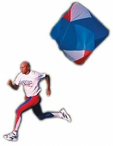 Power Fitness Parachute - Medium - Great Speed Training for All Sports - Royal Blue - Made in THE USA!