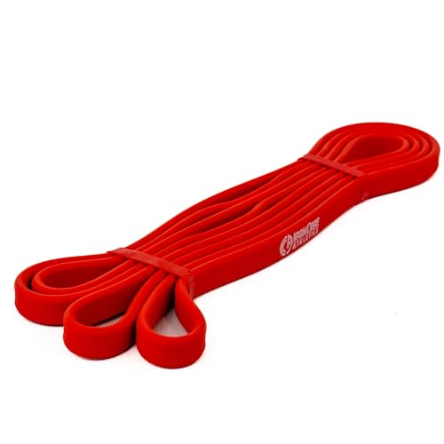 Premium Exercise Bands - Ultra Durable, Non-Slip, Comfort-Edge Resistance - Tested Over 30K Pulls - Three - color: Red 10-35lb - Single