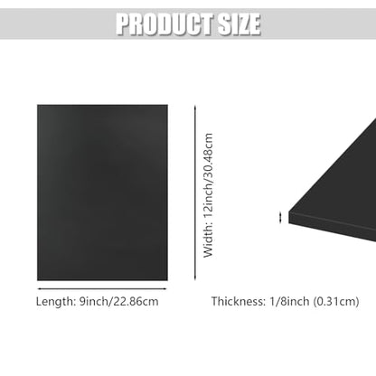 1/8 x 9 x 12 Inches Silicone Rubber Sheet, 60A Durometer Silicone Mat - size: 9 x 12x1/8”, style: Black, No Adhesive