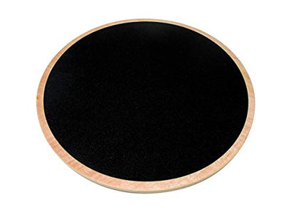 15.7" Wood Wobble Balance Board Balance Trainer by Trademark Innovations,Black