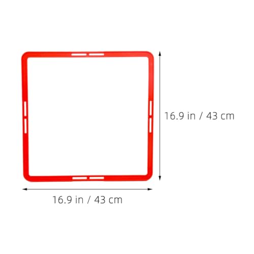 SUPVOX Multi-Function Portable Agility Rings 6-Pack 16.9 Inch Square Speed Circles for Football Soccer Training and Footwork Exercises