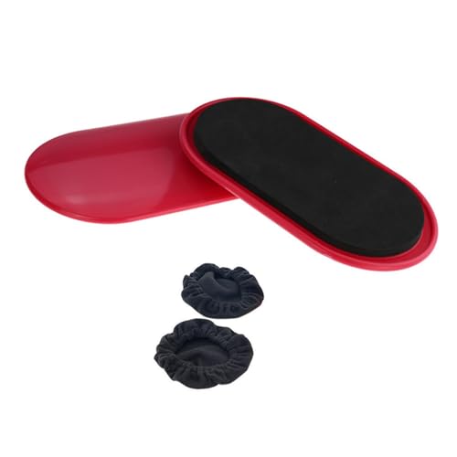 Full Body Exercise Sliders Fitness Discs Sport Core Sliders with Foot Cover for Carpet and Hardwood Floors Sport Glide Discs Stretch Gym Equipment - color: Red