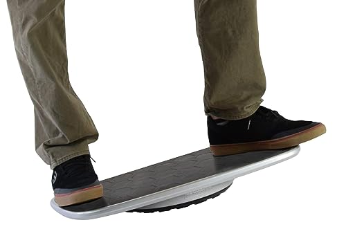 Base Standing Desk Balance Board, Office Wobble Board with Anti-Fatigue Mat, Gentle Rocker for Posture & Focus, Standing Desk Accessory and Exercise Equipment