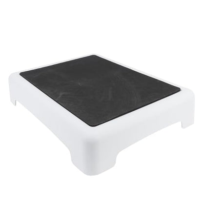 Bath Shower Step Stool, Non Slip Step Platform, Portable Step Riser with Anti Slip Mat for Bathroom Bathtub and Car, Sturdy Lightweight Plastic Mobility Step Stool