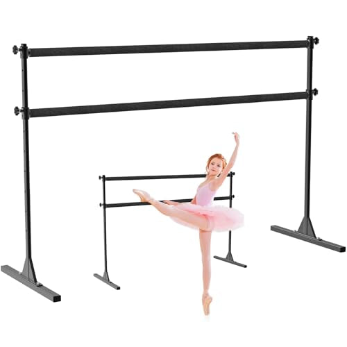 SELEWARE Height Adjustable Ballet Barre Freestanding Ballet Bar Heavy Duty Dance Bar Support Barre Movements Body Stretch Pull-ups, Sturdy Construction Never Fall Apart, Anti-Slip