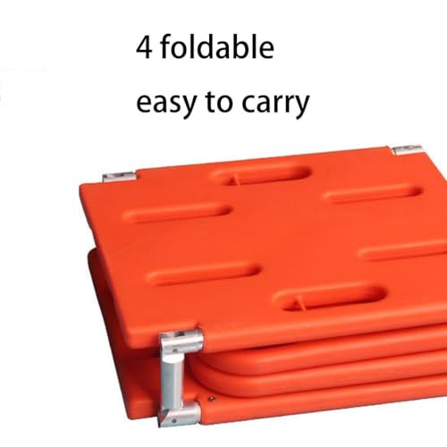 Portable Foldable Spine Board Stretcher, Lightweight PE Backboard with Straps, Water Floating Rescue Board, 350lbs Capacity for EMT, CPR, Ambulance Transport,Four Fold - size: Four Fold