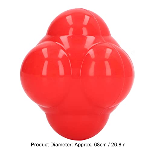 Reaction Ball, Rubber Bright Color Hex Reaction Trainer Ball for Basketball, Tennis and Other Competitive Sports