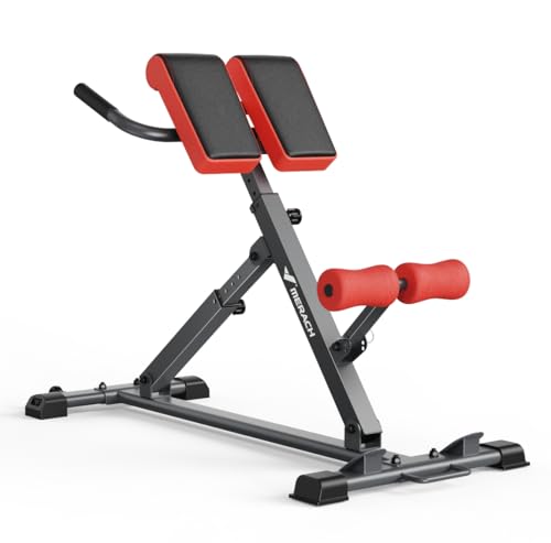 MERACH Roman Chair Back Extension, Adjustable Weight Bench, Home Gym Sit Up Bench for Glutes & Ab Workouts, Back Extension Machine, Hyperextension Roman Chair for Lower Back Pain Relief - size: Pro