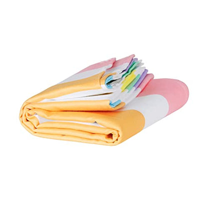 Dock & Bay Beach Towel - Quick Dry, Sand Free - Compact, Lightweight - 100% Recycled - Includes Bag - Summer - Unicorn Waves - Large (160x90cm, 63x35)