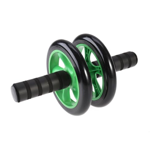 Dual Wheel Ab Roller with High-grip Handles and Wide-spaced Wheels Stable Core Strength Trainer with Knee Pad for Home Gym Fitness Lightweight Portable Abdominal Exercise Roller