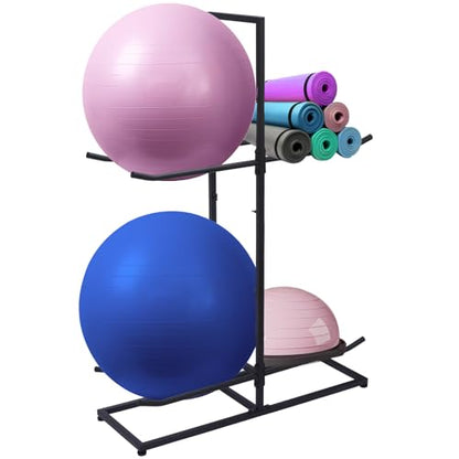 Medicine Ball Rack, Stabilising Ball Rack, Yoga Ball Holder Exercise Ball Holder Equipment Storage Rack for ommercial Gym, Studios, Home Gyms