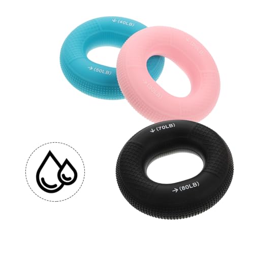 3Pcs Hand Grip Strength Trainer Multi-resistance Forearm Exerciser Rings for Grip and Finger Strength Portable Practical Hand Training Tool