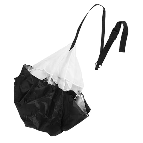 ULTECHNOVO Resistance Sprint Parachute with Waist Belt, Black Football Training Sprint Umbrella for Running Power and Agility Training, Lightweight Strength Parachute for Track and Field