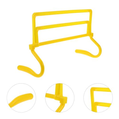 UKCOCO Adjustable Height Agility Hurdles Set, Foldable Yellow Speed Training Hurdles for Football Soccer Agility and Jump Training, Lightweight Portable Equipment for Indoor Outdoor Use