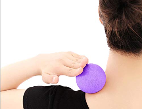 Yoga Massage Ball - Best Trigger Point Ball for Myofascial and Fascia Release, Foot and Back Massage, Trigger Point Therapy (Purple) - color: Purple