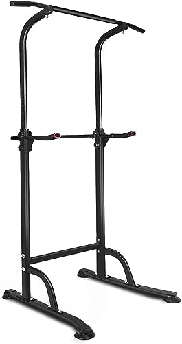 Power Tower Adjustable Height Pull Up Bar for Home Gym Multi-Function Strength Training Fitness Workout Station