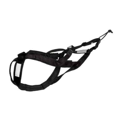 Pulling Harness,Nylon Dog Running Harness with Reflective Tape,Water Prevention Sled Reins for Exercise,Bikejoring,Skijoring,Puppy Sledding(XL,Black)