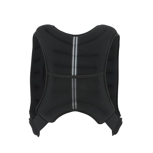 Workout Weighted Vest, 15lb/20lbs Weight Vest with Reflective Stripe for Strength Training, Running, Weightlifting, Fitness, Muscle Building, and Weight Loss, Soft, Slim Design with Weights Included - size: 20 lbs