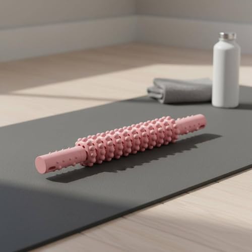 Milageto Textured Massage Glossy Roller Massage Portable Muscle Relief, Green