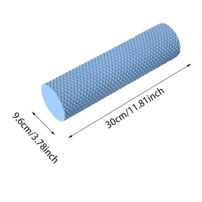 12 Inch EVA Soft Dot Foam Roller for Muscle Therapy, Yoga and Balance Exercises, High-Density Massage Roller, Foam Roller for Back, Legs for Home, Gym and Travel (Blue#M)