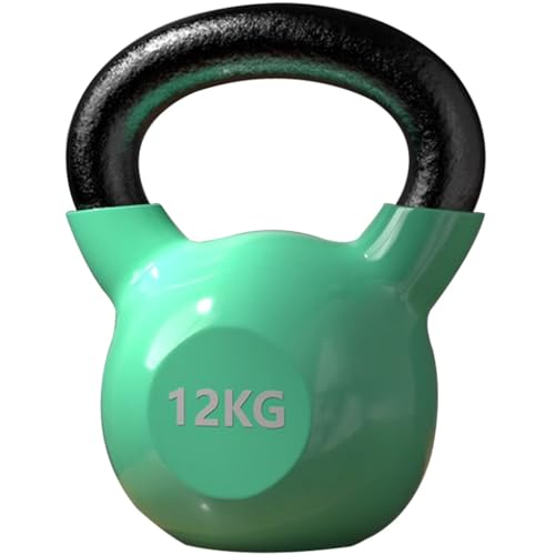 Kettlebell Weights for Women Men's Fitness Training Kettle Bells, Home Solid Cast Iron Kettle Ball, Press/Swing/Row, Shaping Equipment(Green-12kg) - color: Green-12kg