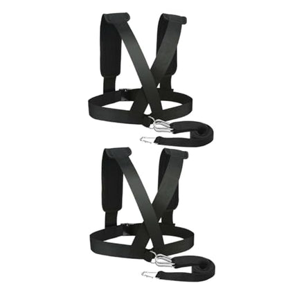 Mikikit 2pcs Weight-bearing Training Belt for Strength Training and Sled Pulling Fitness for Outdoor Workouts and Tire Drags