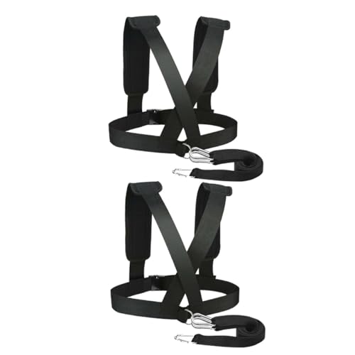 Mikikit 2pcs Weight-bearing Training Belt for Strength Training and Sled Pulling Fitness for Outdoor Workouts and Tire Drags
