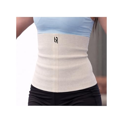 #1 Pro Warming Belt - Compression Support for Lower Back & Lumbar, Comfort During Training & Daily Activities, for Men & Women. (0, Off White)