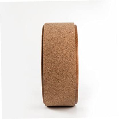 Natural Cork Yoga Wheel for Backbend Support Durable Roller for Deep Stretching Muscle Building Lightweight and Portable Yoga Exerciser