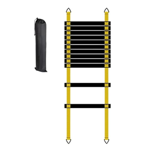 Sports Agility Ladders - Portable Fitness Training Equipment with Carry Bag, Soccer Speed Ladder Set | Athletes Drill Tool for Track Field Hockey Tennis Badminton Footwork Practice Usage