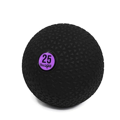 Yes4All Slam Balls, 10-40lb Weighted Ball Weight, Durable PVC Sand Filled Workout Dynamic Slam Ball for Strength Training, Triangle, Black, 25lbs - color: C. Triangle Black, style: E. 25lbs
