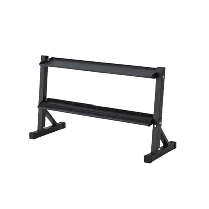 48" Kettlebell Storage Rack, 2-Tier Dumbbell and Kettlebell Rack for Home Gym, 1000LBS Weights Storage for Free Weights, Dumbbells, Kettlebells and Medicine Ball