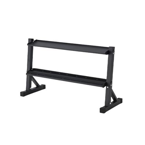 48" Kettlebell Storage Rack, 2-Tier Dumbbell and Kettlebell Rack for Home Gym, 1000LBS Weights Storage for Free Weights, Dumbbells, Kettlebells and Medicine Ball