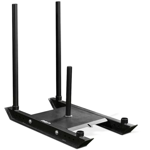 Rep Fitness Weight Sled | Push Pull Sleds Options for Training | Speed & Agility Workout Equipment | Gym Equipment | Football Strength Training | Heavy Duty Weighted Sled | Indoor Outdoor Exercise - style: 4-Post Push-Pull Sled