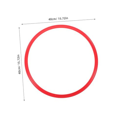 UKCOCO 4pcs Agility Training Rings Durable Plastic Sport Hoops for Football Players Enhance Speed Coordination Versatile Exercise Equipment Red Yellow Green Blue