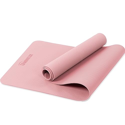 UMINEUX Yoga Mat Extra Thick 1/3'' & 2/5" Non Slip Yoga Mats for Women Eco Friendly TPE Fitness Exercise Mat with Carrying Sling & Storage Bag