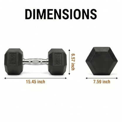 5-550 lb Rubber Hex Dumbbell Set, Heavy-Duty Free Weights for Home Gym Strength Training, Muscle Building & Full Body Workouts, No Rack Included