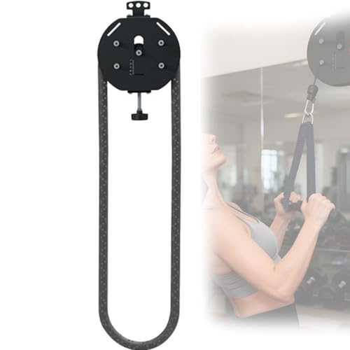 Endless Rope For Body Coordination, Infin-ity Rope Machine With 4m/14ft Rope, No Drilling Hook Mount Setup On Door, Tree Or Pole – 3-30kg Resistance, Engages Your Forearms, Biceps - color: Black