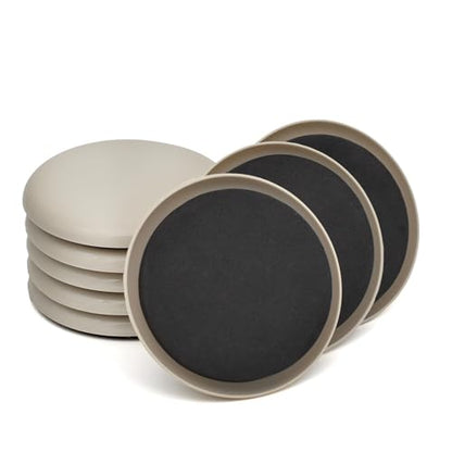 Furniture Sliders 12 Pcs3 1/2'' Furniture Sliders Pads for Hardwood Floors - size: 3 1/2" Round-12 Pack Beige