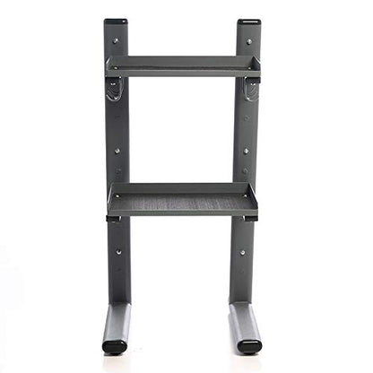 Power Systems Black Chrome Cable Attachment Storage Rack Heavy Duty Gym Organizer for Bars and Accessories, Mobile Rack for Home Gym, Fitness Studio and Commercial Equipment Storage