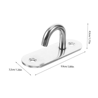 4pcs Stainless Steel Resistance Band Wall Anchors for Strength Training and Yoga, Wall Mounted Workout Strap Hangers Providing Safety, Stability, and Equipment Organization