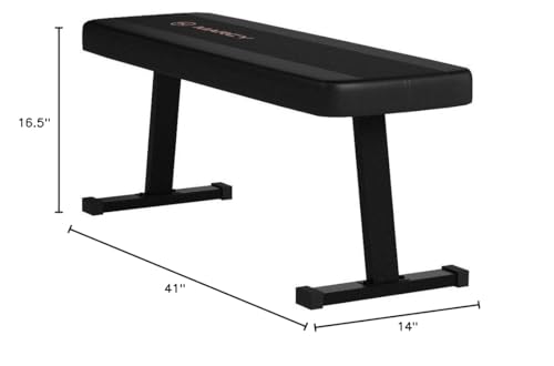 Marcy Flat Utility Weight Bench for Home Gym Weight Training and Ab Exercises - color: Basic - Black