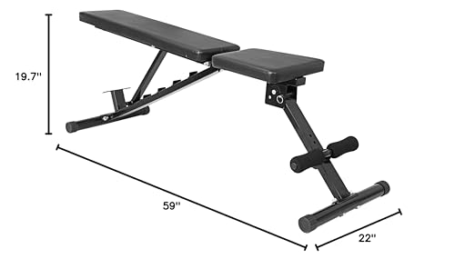 ZENY Adjustable Weight Bench, Workout Bench for Full Body, Foldable Strength Training Bench 6 Backrest Positions Exercise Bench for Home Gym, Max Weight 700 LB